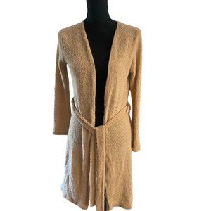 Must have long cardigan tie waist cream/tan  color Size medium